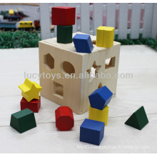 wooden shape sorter box kids educational toys